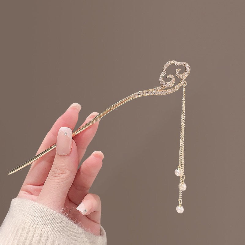 New Chinese Xiangyun Tassel Hairpin Retro Pan Hairpin