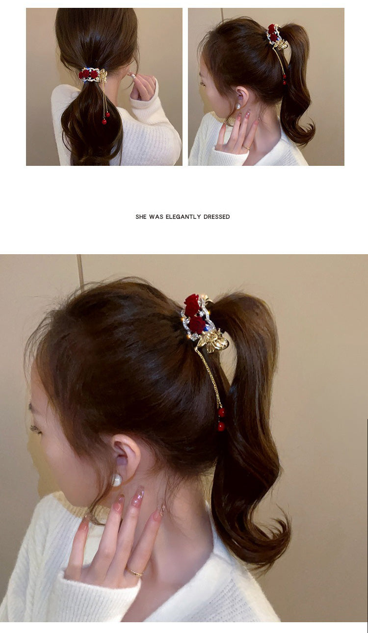 High ponytail clip fixed hair clip butterfly hair clip