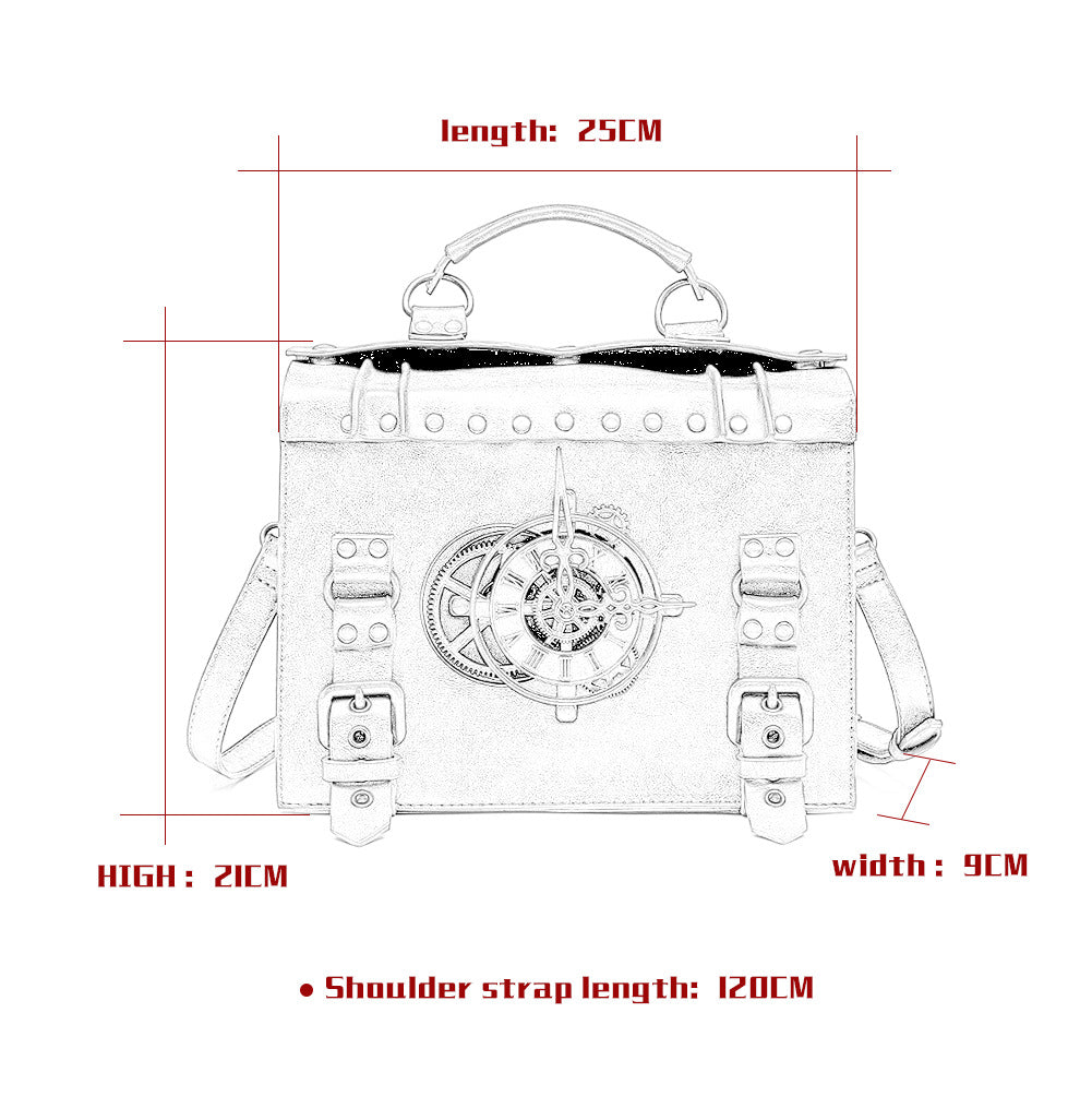 New punk industrial retro style women's singles  Shoulder Straddle Bag