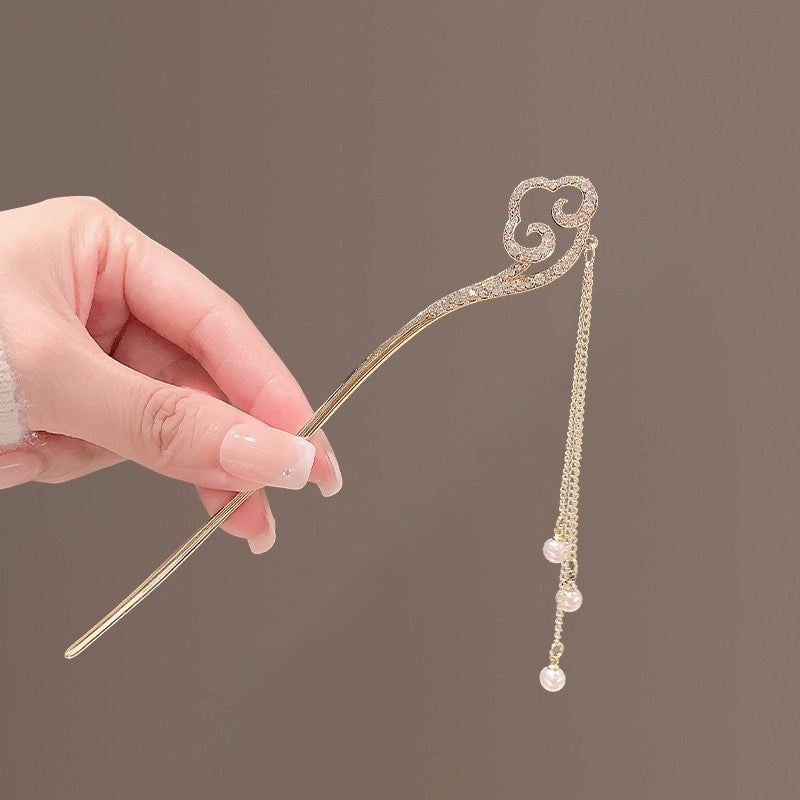 New Chinese Xiangyun Tassel Hairpin Retro Pan Hairpin