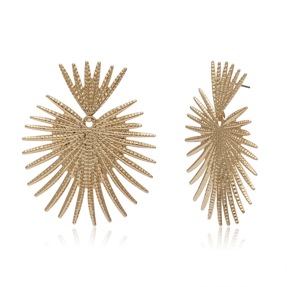 Simple Fan-Shaped Exaggerated Tassel Geometric Earrings