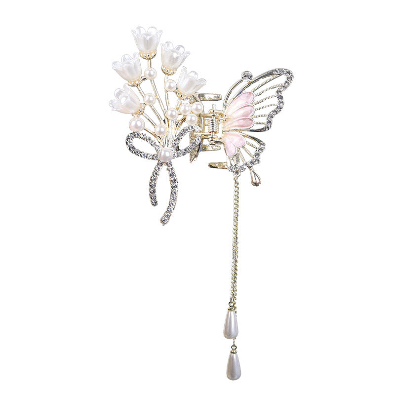 Summer Tassel Butterfly Hairpin Fashion Horsetail Clasp