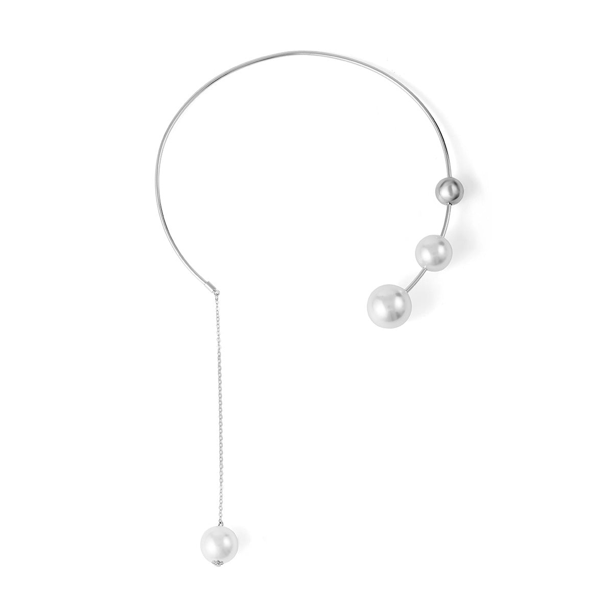 Simple Geometric Personality Round Bead Clavicle Chain