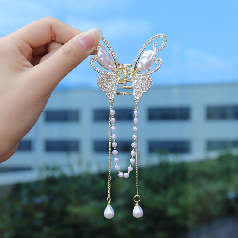 Summer Tassel Butterfly Hairpin Fashion Horsetail Clasp