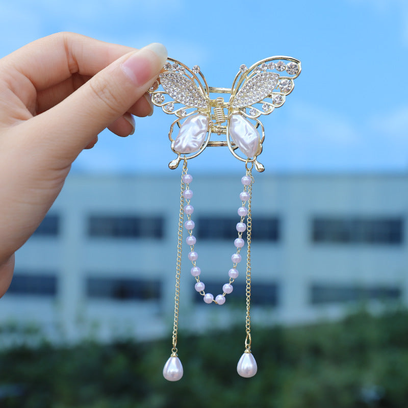 Summer Tassel Butterfly Hairpin Fashion Horsetail Clasp