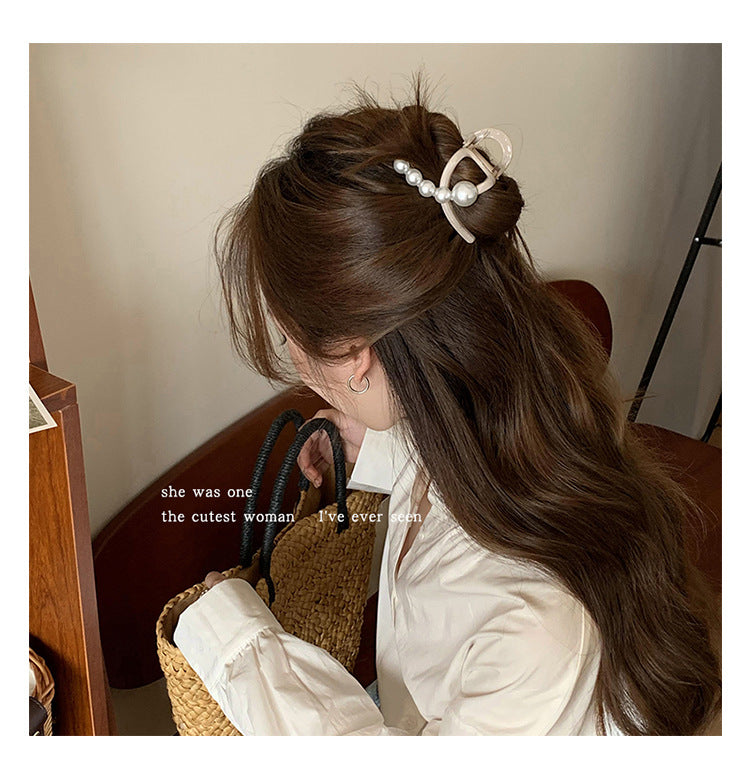 Simple Hairpin Women's 2023 New Pearl Hairpin Headwear