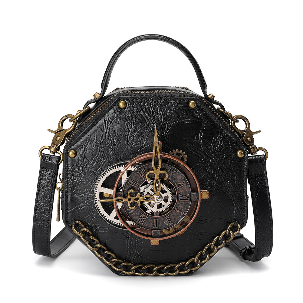 Bolsa tiracolo feminina estilo vintage industrial punk estilo vintage