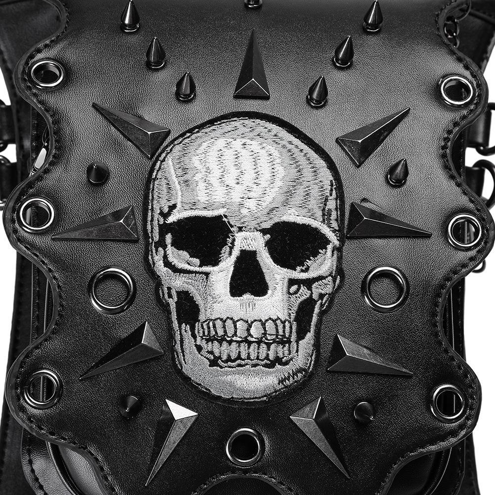 Punk Skull Women's One Shoulder Crossbody Bag Outdoor Travel Chain Bag