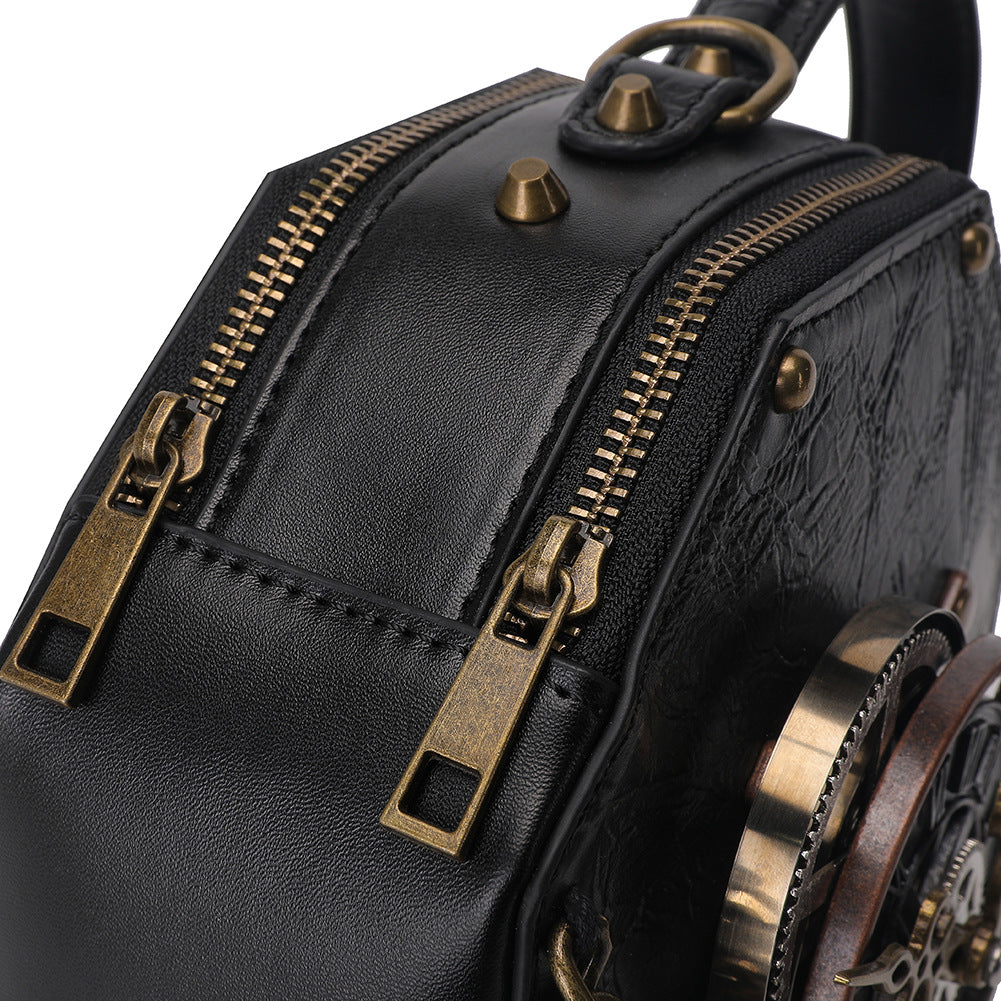 Punk Industrial Vintage Style Women's One Shoulder Crossbody Bag Handbag