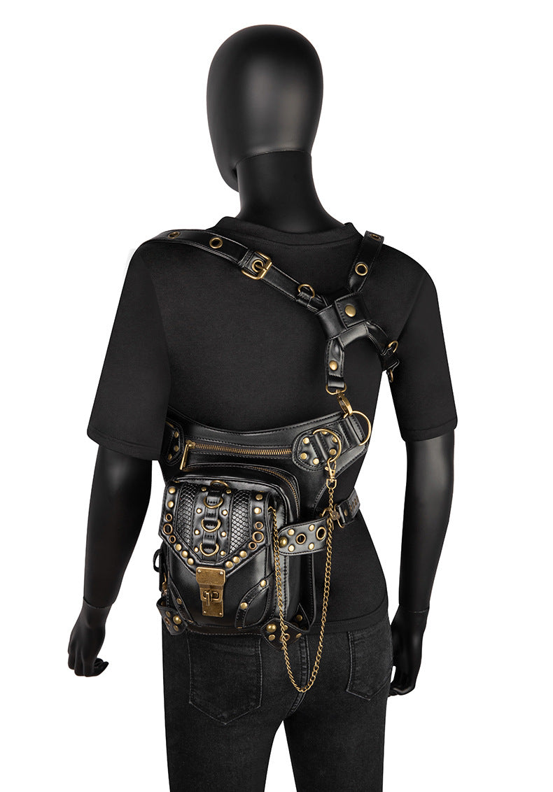 Steampunk Vintage Motorcycle Bag for Women  Waistpack