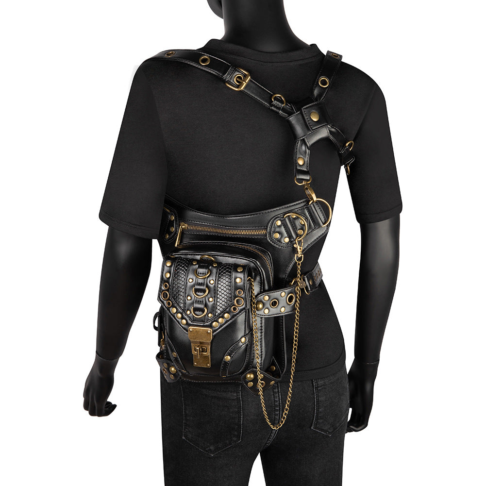 Steampunk Vintage Motorcycle Bag for Women  Waistpack