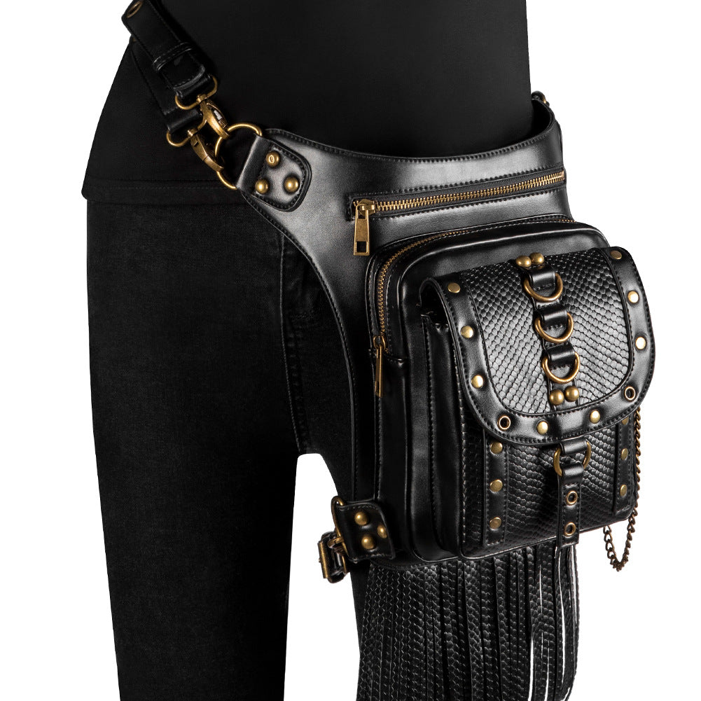 Steampunk Vintage Motorcycle Bag for Women  Waistpack