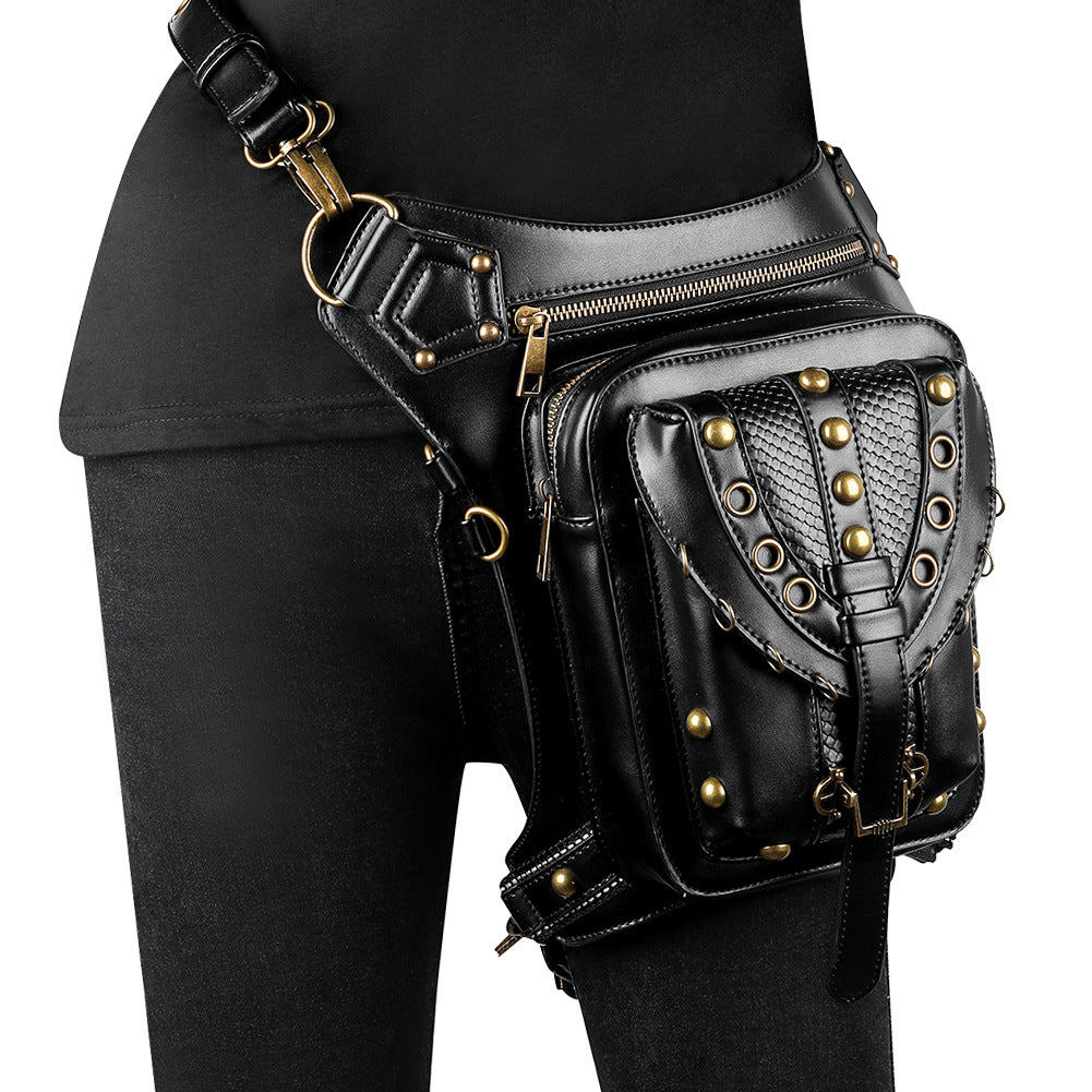 Steampunk Vintage Motorcycle Bag for Women  Waistpack