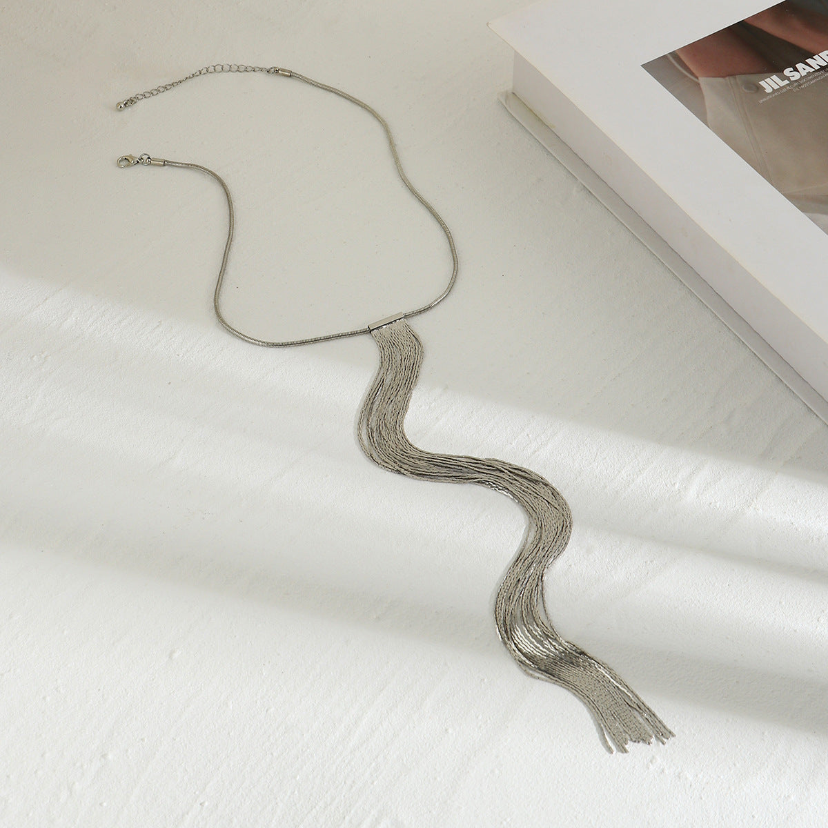 Simple and long Snake Bone Chain Neck Chain