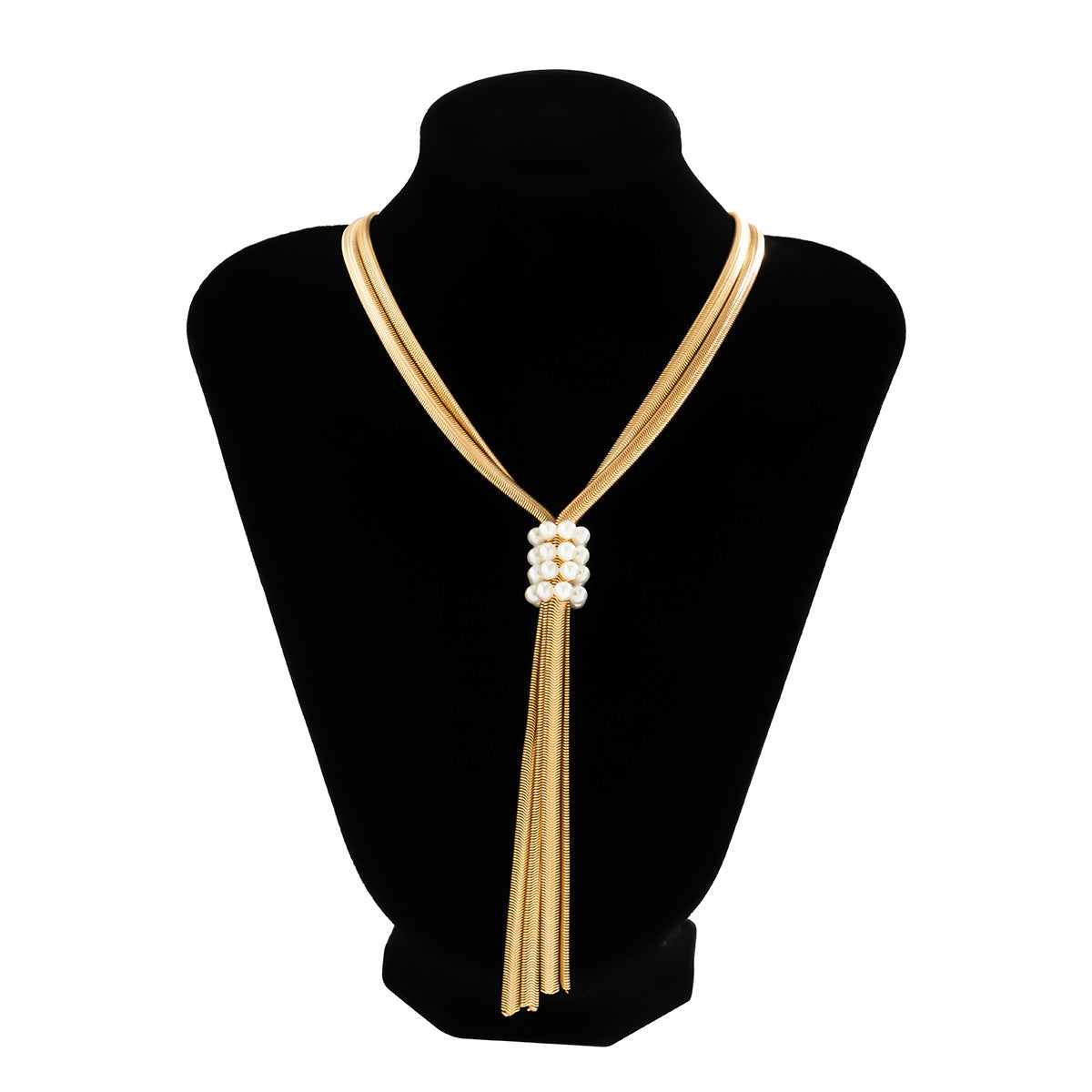 Simple and long Snake Bone Chain Neck Chain